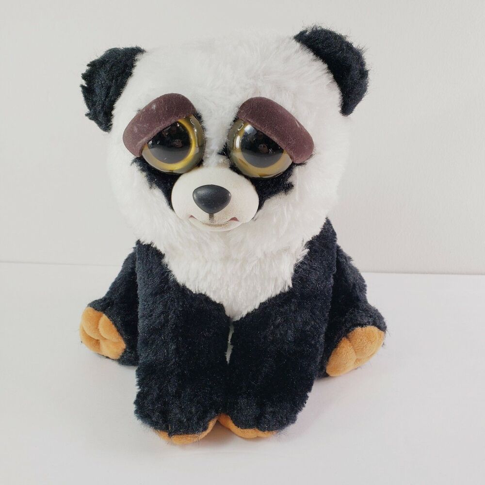 Feisty Pets Panda Bear Stuffed Animal Plush Toy Black White Elephant Present